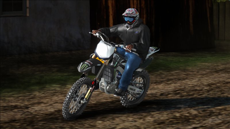 Black Rockstar Moto Cross for GTA San Andreas