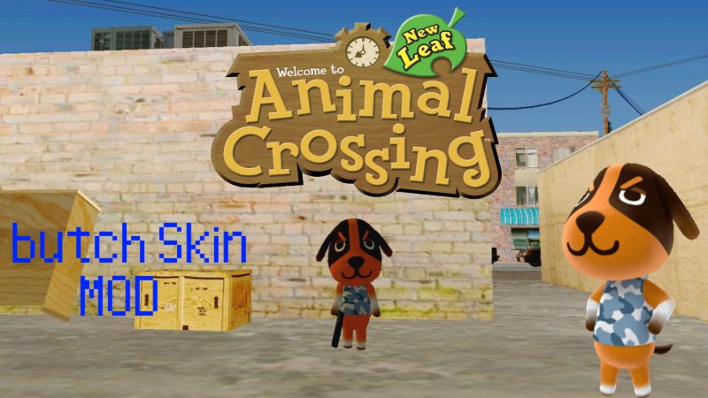GTA San Andreas Animal Crossing New Leaf Butch Skin Mod Mod 