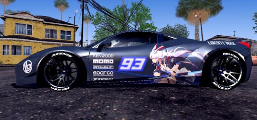 Yae Sakura - Goushinnso Memento [Honkai Impact 3rd] Livery for Ferrari 458 LB Walk