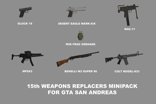15th Weapons Replacers Minipack (Resident Evil Remake Version)