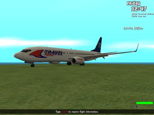 Boeing 737-800 Travel Service (NEW)