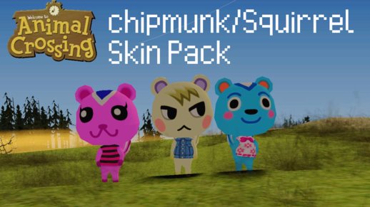 Animal Crossing New Leaf ChipMunk,Squirrel Skin Pack Mod