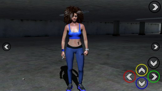 GTA Online Skin Ramdon Female Big Afro Energy Up Sport Gym for mobile