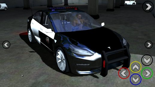 2017 Tesla Model 3 Lowpoly LSPD for mobile