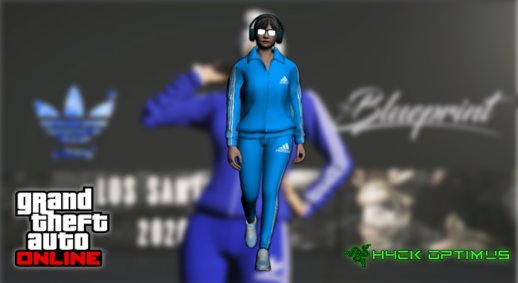 GTA Online Skin Ramdon N22 Female Asian Adidas Track Suit