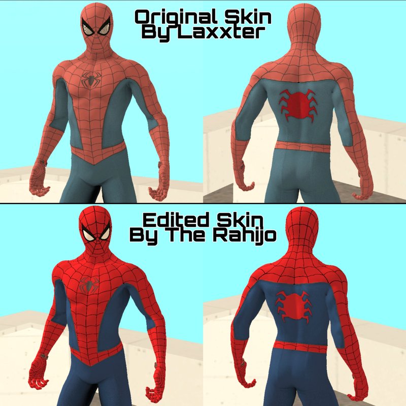 GTA San Andreas Spider-Man PS4 Classic Suit Mod 