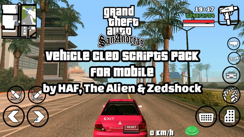 GTA San Andreas Vehicle Cleo Scripts Pack For Mobile Mod 