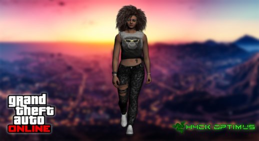 GTA Online Skin Ramdon Female Big Afro 1