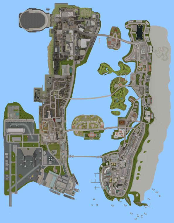 gta vice city weapons map