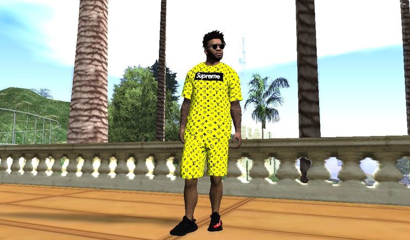 GTA San Andreas x Louis Vuitton Pack for franklin Mod -