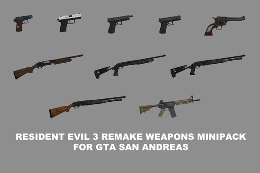 Resident Evil 3 Remake Weapons Minipack