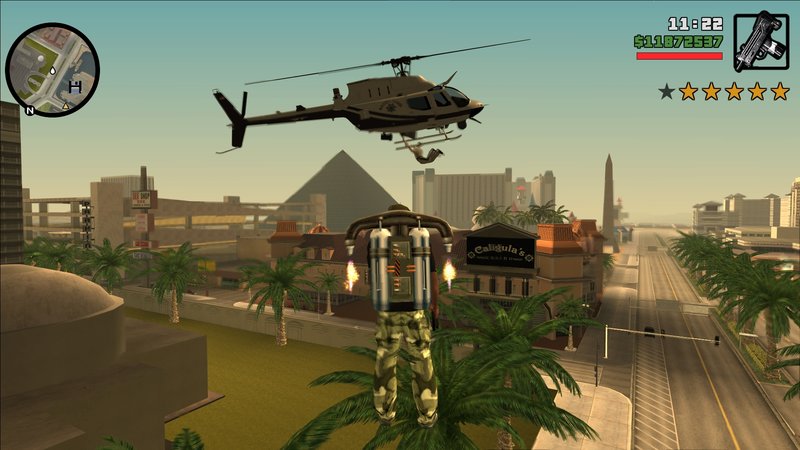 GTA San Andreas - Cadê o Game - Notícia - Curiosidades - Bug nos  helic?pteros da policia e San News.
