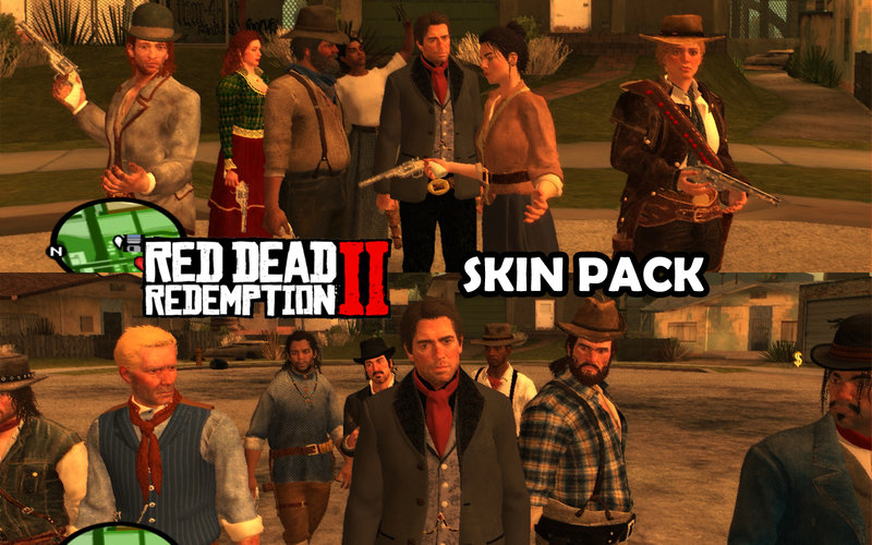 Overtræder telex klasselærer GTA San Andreas Red Dead Redemption 2 skin pack Mod - GTAinside.com