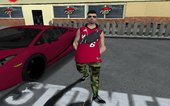 GTA Online Skin Ramdon N23 Male Miami Heat Lebron James jersey