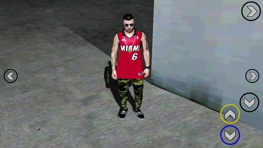 GTA Online Skin Ramdon N23 Male Miami Heat Lebron James jersey for mobile
