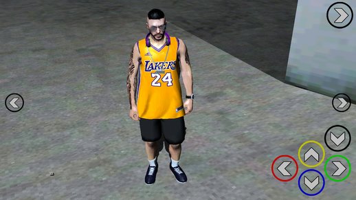 GTA Online Skin Ramdon N24 Male Los Angeles Lakers Kobe jersey for mobile