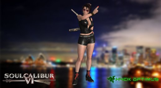 Soul Calibur Taki Short Short Leather Suit