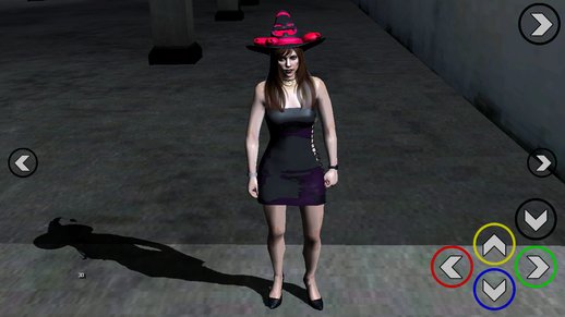 GTA Online Skin Ramdon Female Allian Dress Witch Hat Halloween for mobile