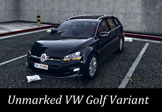 VW Golf Variant unmarked Danish police ELS