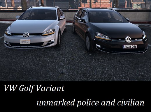 VW Golf Variant 2014 | Civilian | Unmarked Danish police | ELS ready
