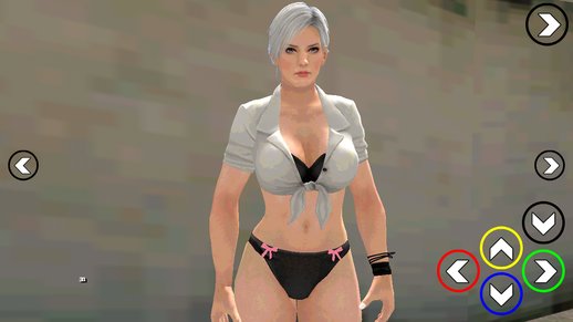 Christie In A Blouse And Underwear For Mobile
