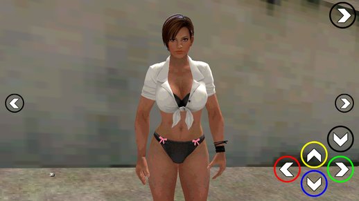 Lisa Hamilton In A Blouse And Underwear For Mobile
