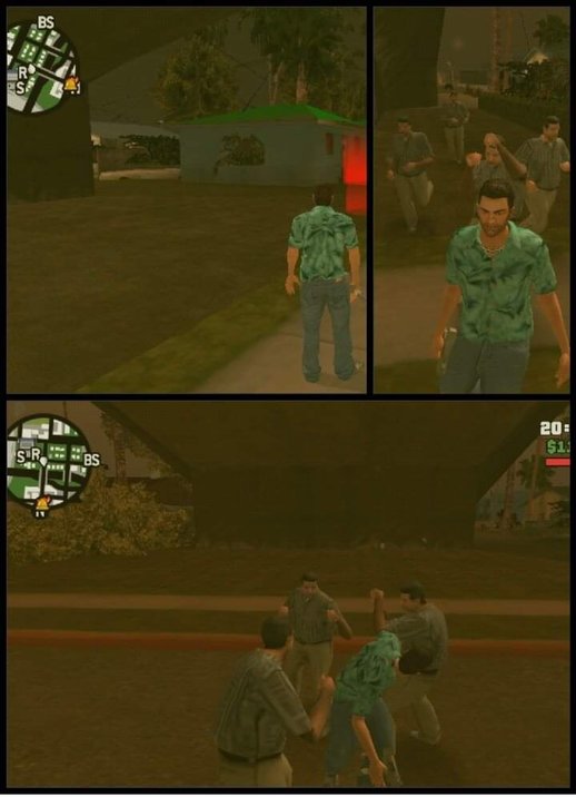 Angry Stranger Group In Grove Street for Mobile