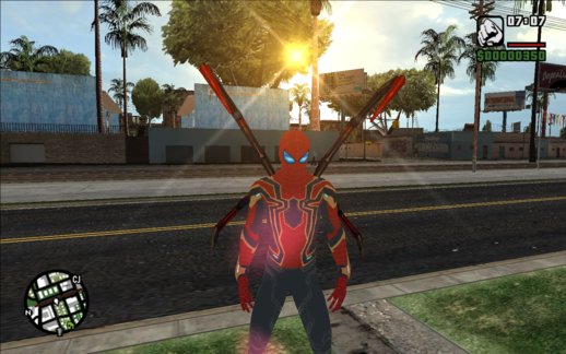 Spider Man PS4 Infinity war suit with Spider legs