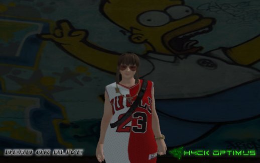 DOA Hitomi Fashion Casual V2 Style Custom Chicago Bulls Ourstorys Jersey