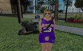 DOA Tina Armstrong Fashion Casual V2 Style Custom Lakers Ourstorys Jersey