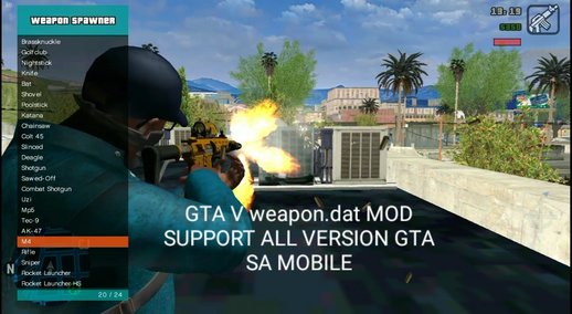 GTA V weapon.dat MOD SUPPORT ALL VERSION GTA SA MOBILE