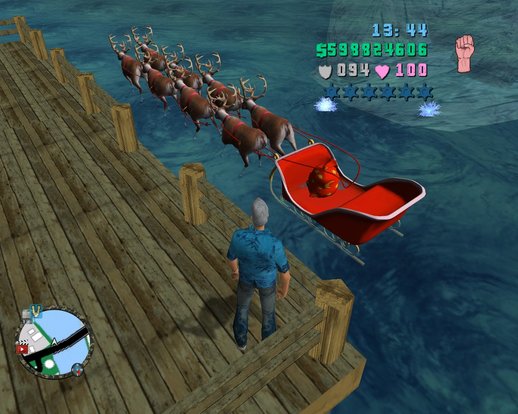 Flying Sleigh Of Santa Claus