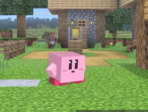 Minecraft Kirby from Super Smash Bros. Ultimate