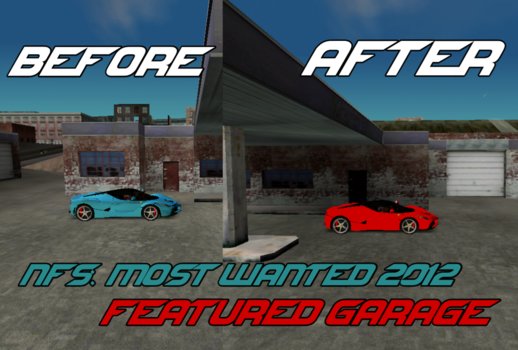 NFS: Most Wanted 2012 Featured Garage