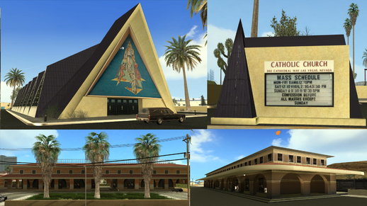 Las Vegas Guardian Angel Cathedral Catholic Church And Train Stations Textures