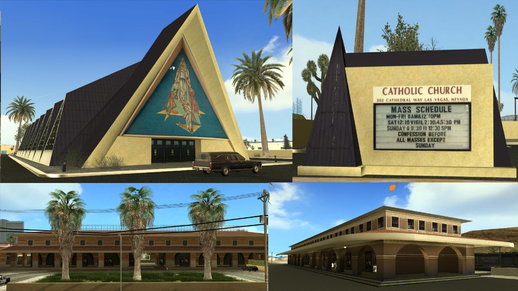 Las Vegas Guardian Angel Cathedral Catholic Church And Train Stations Textures