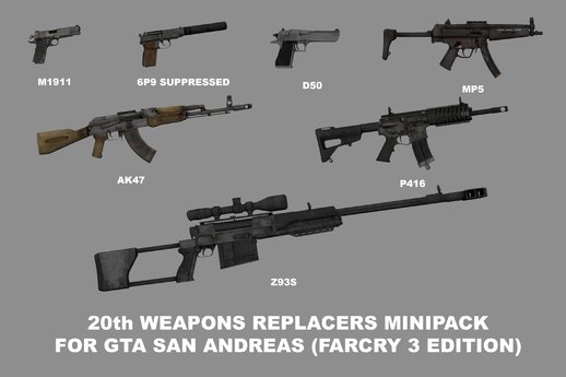 20th Weapons Replacers Minipack (FarCry 3 Edition)