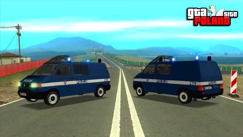 GTA San Andreas Volkswagen Transporter (T4) POLICJA KSP