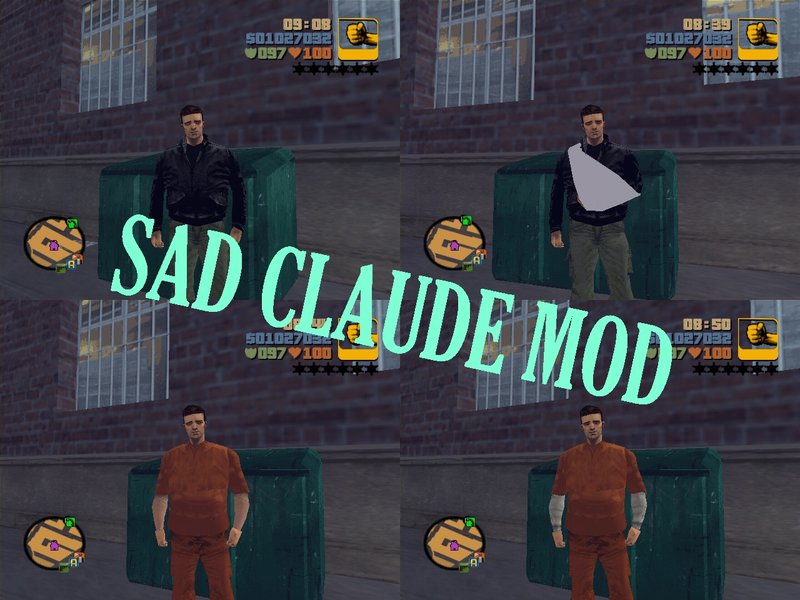 GTA 3 Cutscenes but Claude always Smiling 