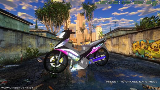 Yamaha LC135 Hitam Purple