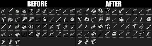 San Andreas HQ Weapon Icons [Without Border]