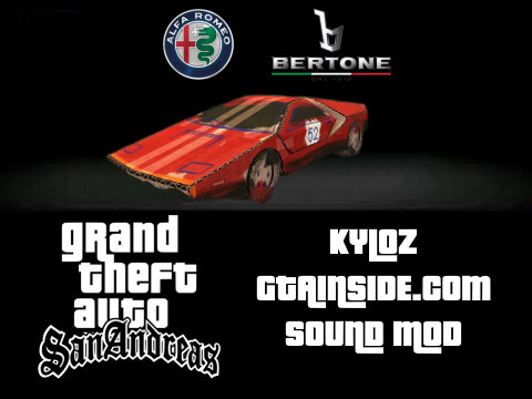 GTA SA Concept Destruction Alfa Romeo Bertone Carabo Car Sound Mod