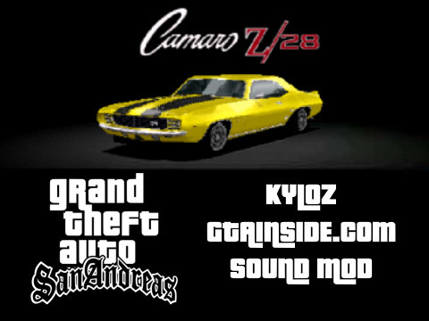 GTA SA Gran Turismo 2 Chevrolet Camaro Z28 1969 Car Sound Mod