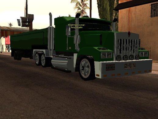 Kenworth W900 Lowpoly Roadtrain