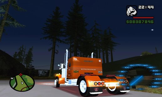 Kenworth W900 Semi y Remolque Agricola