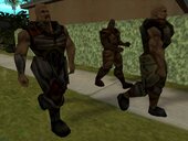 Quake 2 Male Marines as Members of the Grove Street Families