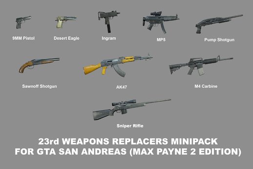 23rd Weapons Replacers Minipack (Max Payne 2 Edition)