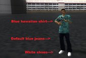 White CJ with Claude and Tommy Clothes And Head