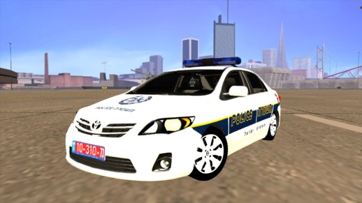 Toyota Corolla 2013 Israeli Police car + Template