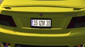 Turkey Licence Plates 2021